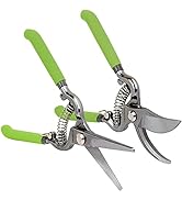 WORKPRO 2-Piece Pruning Shears Set, Drop Forged 8" Bypass Garden Shears and 8'' Handing Pruner wi...