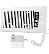 MIDCVFRUN Smart Register Booster Fan 4” x 10” with Thermostat Control Intelligent Heating Cooling...