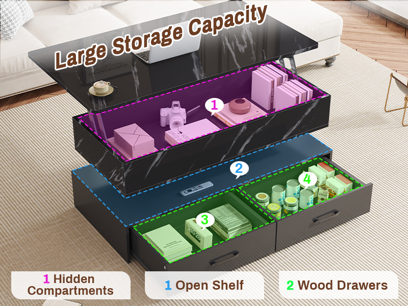 coffee table with storage