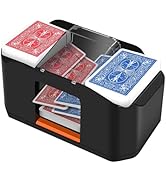 NAVAZIP Automatic Card Shuffler 1-2 Deck - 2000mAh Rechargeable &amp; Silent Electric Shuffler for Po...