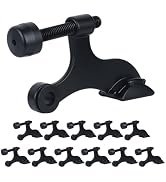 Hinge Pin Door Stop, Adjustable Door Stopper Hinge, Matte Black, 12 Pack | Heavy Duty Zinc Alloy ...