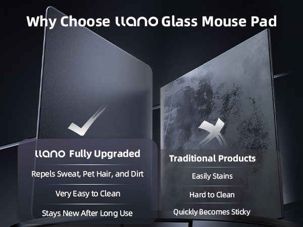 Why Choose llano Glass Mouse Pad
