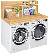 Royxen Laundry Countertop with 20“ Shelf Universal Fit, Washer and Dryer Countertop with Storage ...