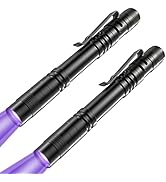 COSOOS 2 UV Black Light Flashlight, 2 Pack 395nm Mini Pen Light with Clip, Waterproof Ultraviolet...