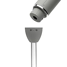 removable stainless steel blade shaft detaches for easier blending