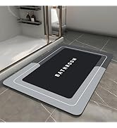 YUGMCOCE Bath Mat, Quick-Drying Non-Slip Thin Bathroom mat Super Absorbent Bath mats Rug-Bath Mat...