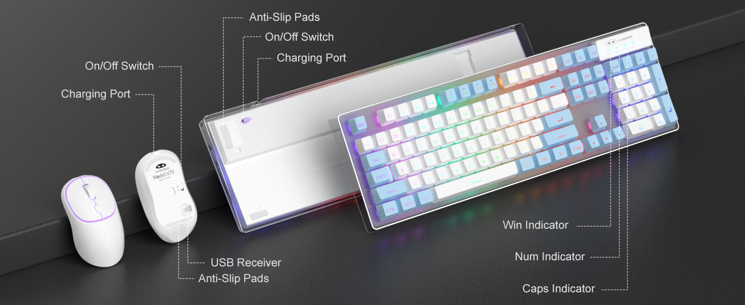 The keyboard and mouse are well made