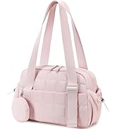 CAMTOP Mini Gym Bag for Women, Small Gym Tote Bag Puffy Quilted Sports Duffel Bag with Wet Compar...