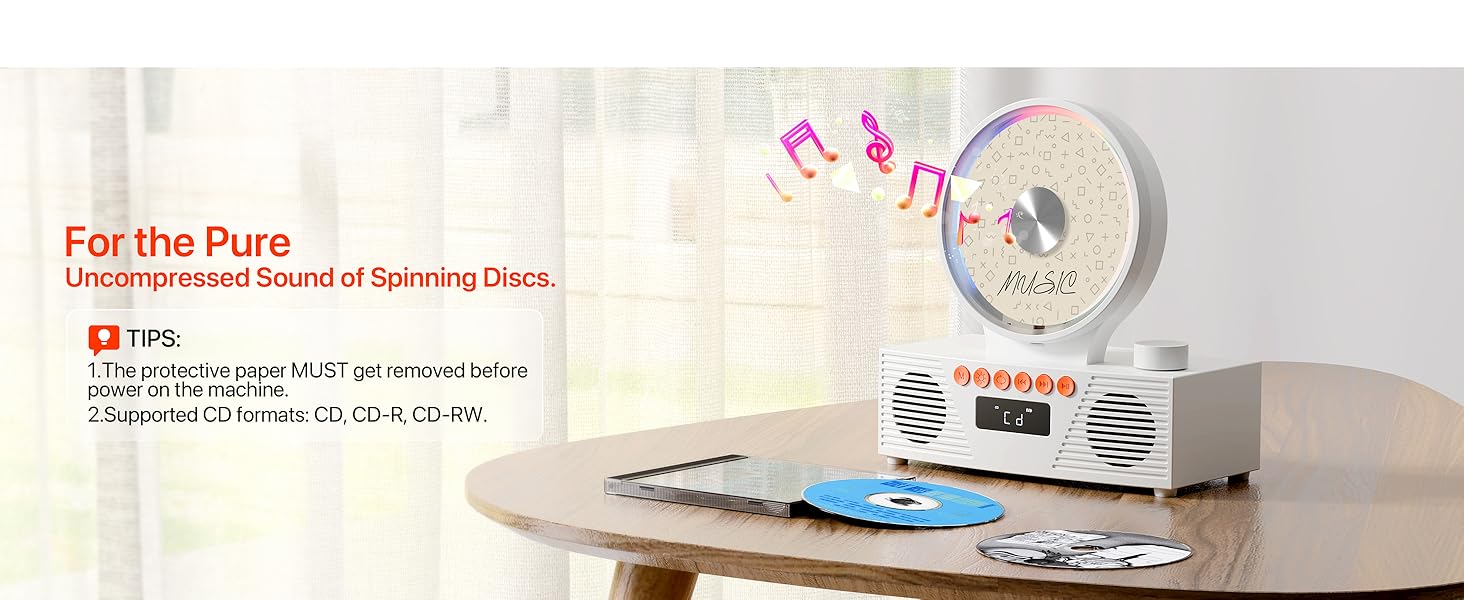 retro cd player with bluetooth