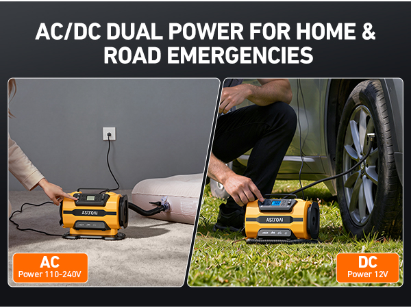 AC/DC DUAL POWER FOR HOME &amp;amp; ROAD EMERGENCIES