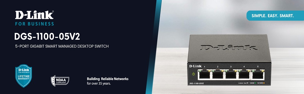Ethernet splitter smart managed switch network gigabit computer networking hub internet 5 port 
