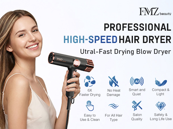 PROFESSIONAL HIGH-SPEED HAIR DRYER