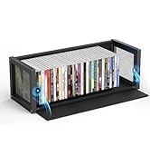 PAPAGIFTREE CD Holder with Fabric Wood Grain Texture, CD Storage Case and Box for Display, CD Org...