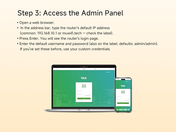 Step 3: Access the admin panel