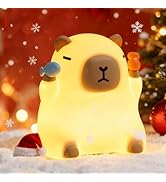 NesveCit Capybara Night Light for Kids, Capybara Squishy Lamp, 3 Level Dimmable Nursery Nightligh...