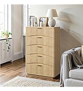 Evermagin Fluted 5 Drawers Dresser, 47