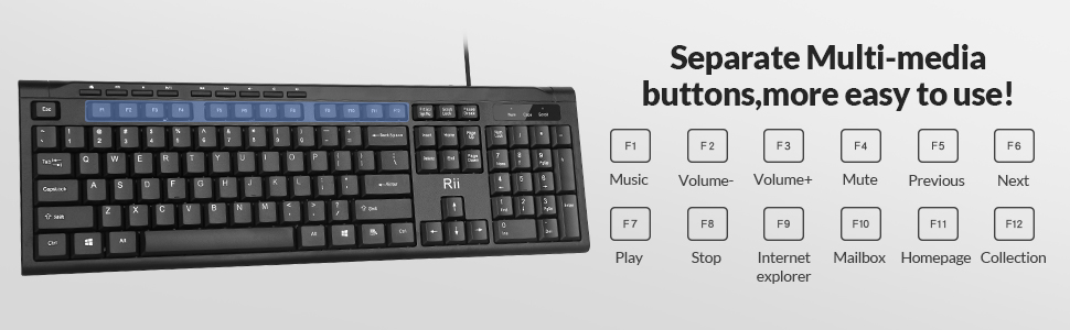 12-key Multimedia Keys Keyboard