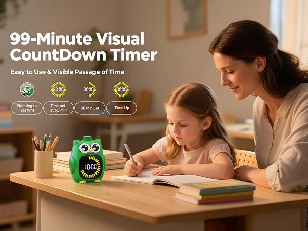 99 minute Visual Timer for Study with Mom Dad parents