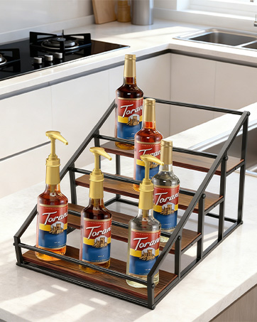 Coffee Syrup Organizer Rack