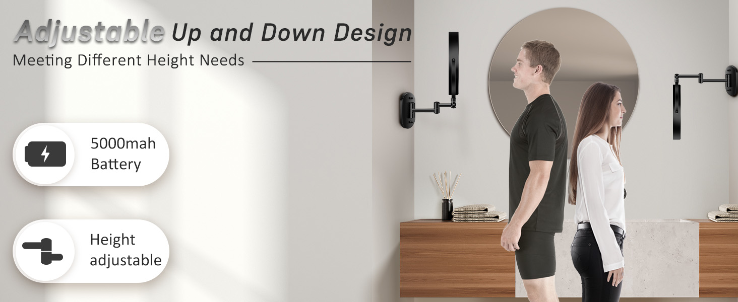 adjustable up and down for different needs