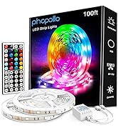 phopollo 100ft Led Strip Lights, 5050 Led Lights for Bedroom, Kitchen, Home Decoration