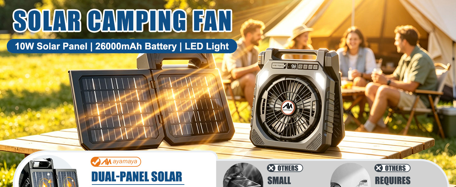 solar camping fan