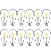 LED Edison Bulb Dimmable, Daylight White 5000K, 40W Equivalent, 4W Vintage ST64 LED Filament Ligh...