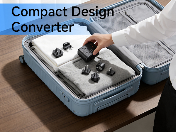 220v to 110v voltage converter for us to europe travel plug adapter power converter adapter combo