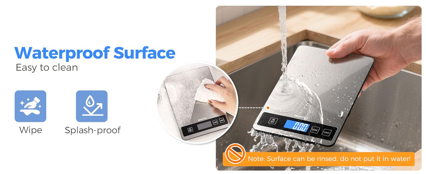 BAKFEE Food Scale, Rechargeable Kitchen Scale