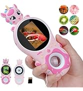 TINYLENS Unicorn Kid Microscope, Portable Handheld Magnifying Glass, Mini Digital Microscope for ...