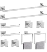 TQKAG Brushed Nickel Bathroom Hardware Accessories Set 10 Pieces, 23.6" SUS304 Stainless Steel To...