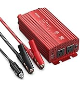 BESTEK 500W Pure Sine Wave Power Inverter DC 12V to AC(2 Outlets) 110V Car Charger Plug Inverter ...