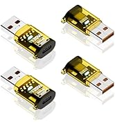 Poyiccot 10Gbps USB to USB C Adapter 4Pack, USB C Female to USB Male Adapter 120W USB 3.2 Type C ...