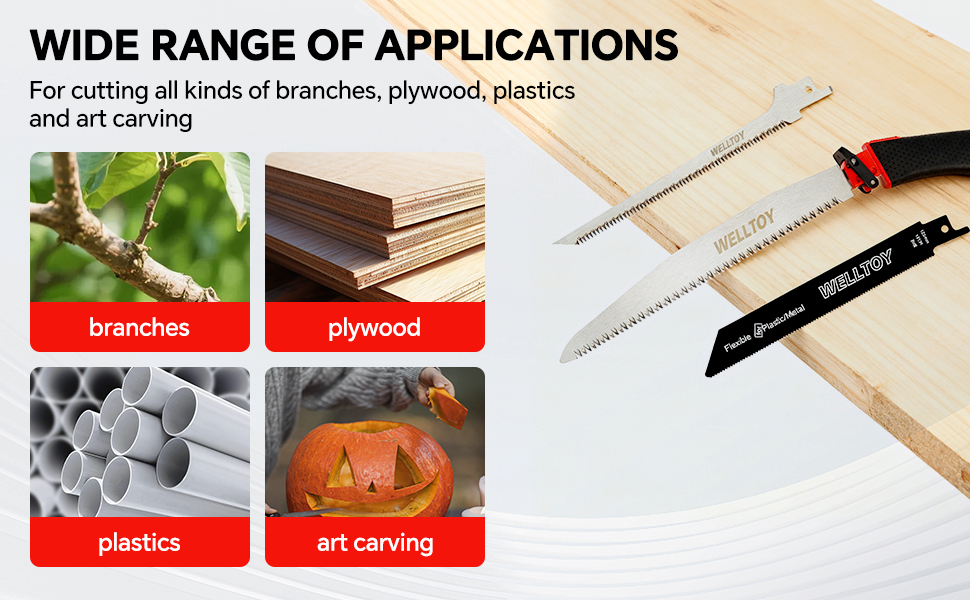 Wide range of applications:branches,plywood,plastic and art carving.
