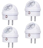 Emotionlite Plug-in Night Lights, Neutral White LED Nightlight, 360° Rotation, Dusk to Dawn Senso...