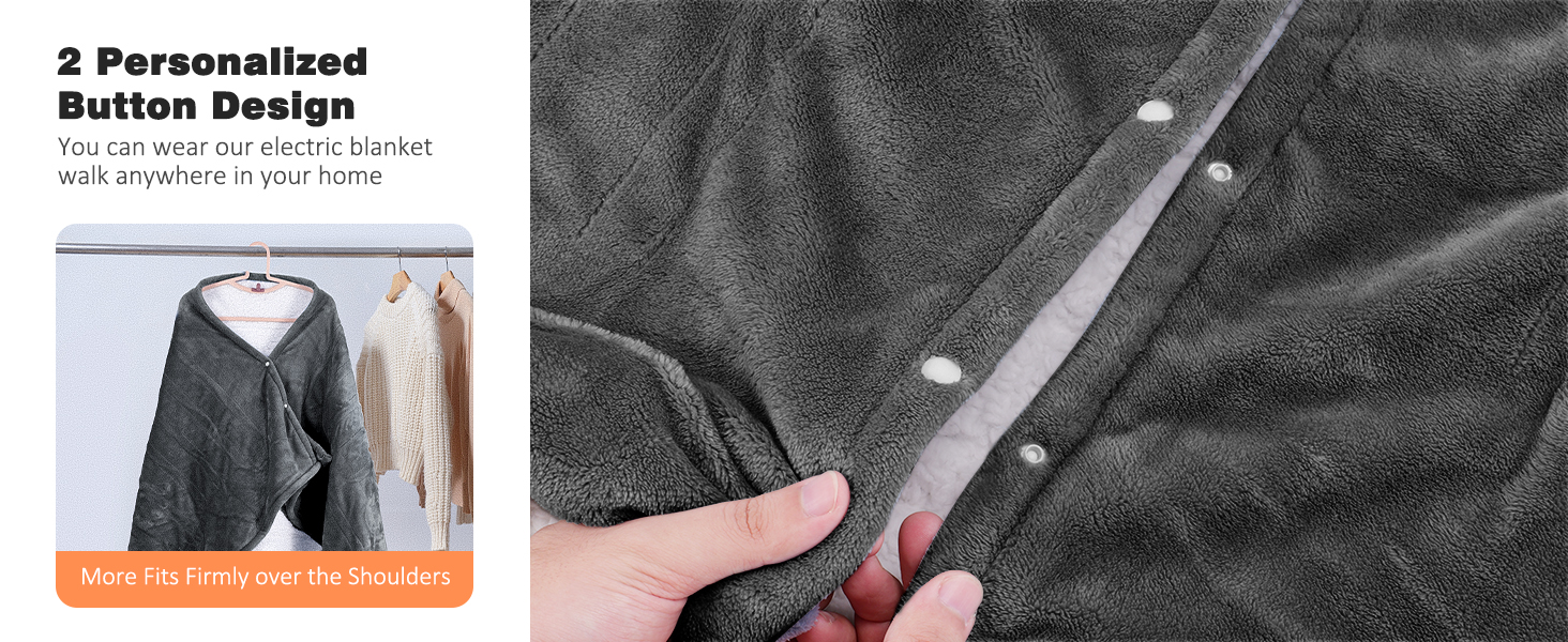 With 2 wearable buttons to fasten onto the body