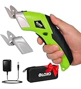 Cordless Electric Scissors, VLOXO Cardboard Cutter Electric Fabric Scissors with Blades Rechargea...