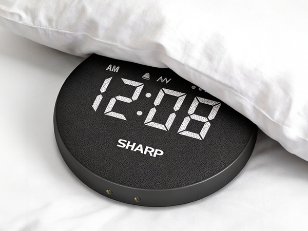Sharp Super Loud alarm clock under pillow hard to wake up wireless no cords easy to use