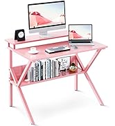 ODK Small Desk, 27.5 Inch Small Computer Desk for Small Spaces, Compact Desk with Storage, Tiny D...