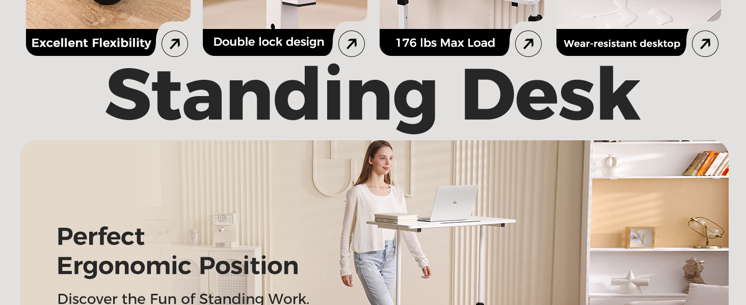 standing desk on wheels