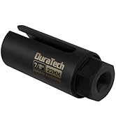 DURATECH O2 Oxygen Sensor Socket 3/8" Drive x 7/8"(22mm), Oxygen Sensor Remover Tool Chrome-Vanad...