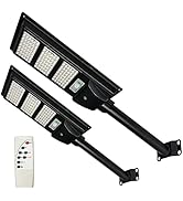 GLW 250W Solar Street Light Dusk to Dawn Solar Outdoor Lights with Motion Sensor for Street,Yard,...