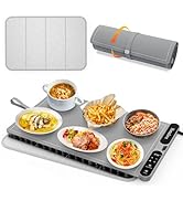 Homelove Food Warming Mat - Electric Warming Tray with 7 Level Temperature &amp; 8 Hours Timer, Full ...