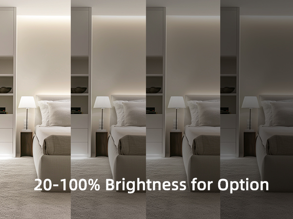 2M LED COB touch dimmer light with light and dark display