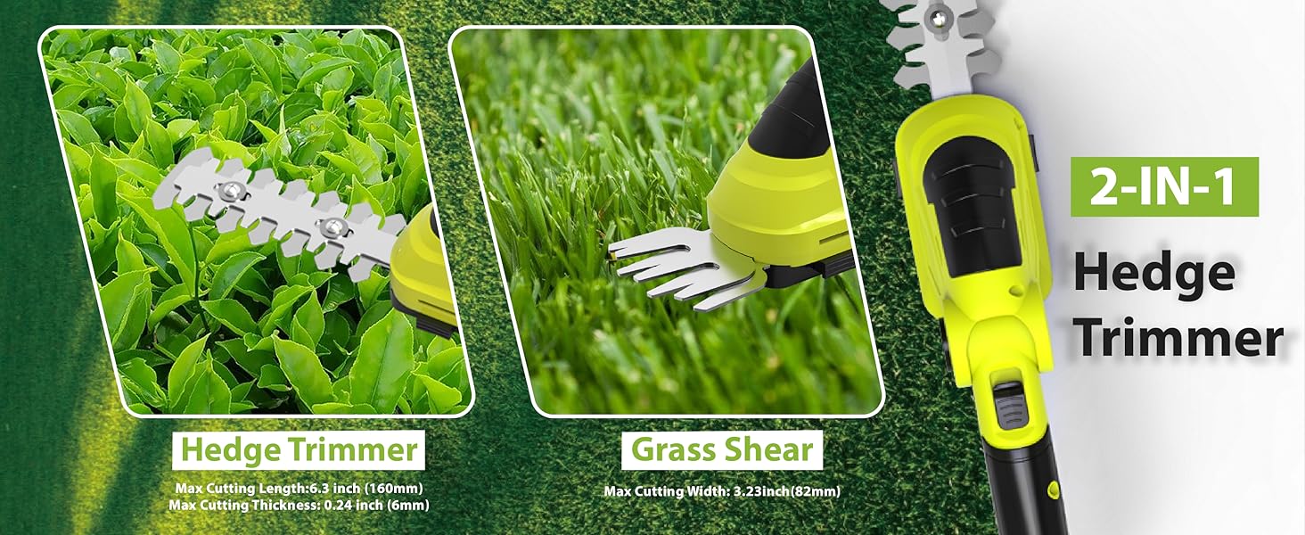 2 in 1 hedge trimmer grass shear