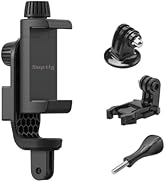 Suptig Phone Holder for Tripod, Action Camera Tripod Mount Adapter Compatible for iPhone, Gopro, ...