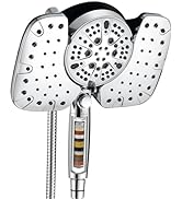 INAVAMZ 2-in-1 Shower Heads with Handheld Spray Combo: 9.8” Rainfall Shower Head &amp; Hand Held Show...