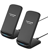 NANAMI Wireless Charger [2 Pack] - Qi-Certified Fast Wireless Charging Stand for Samsung Galaxy S...