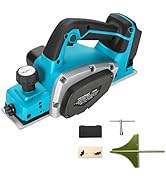 3-1/4-Inch Cordless Electric Hand Planer – Compatible with Makita 18V Battery (Tool Only, Brushle...