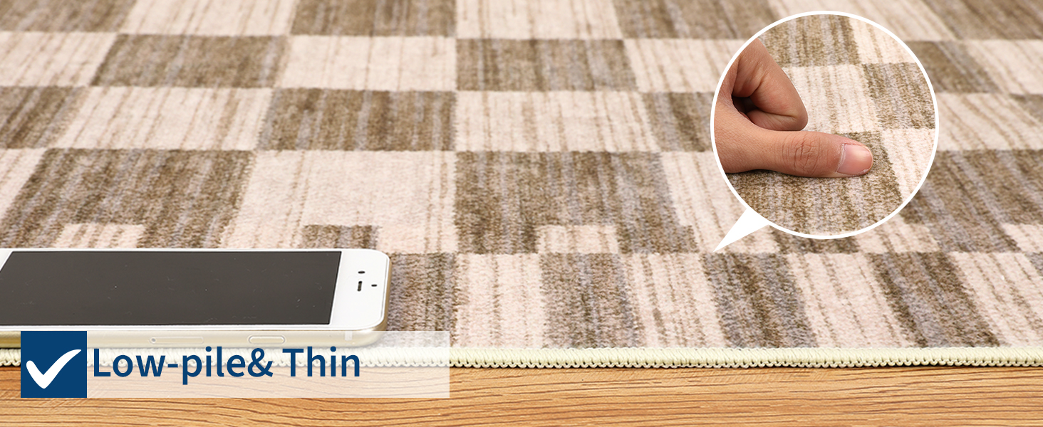 checkered rug